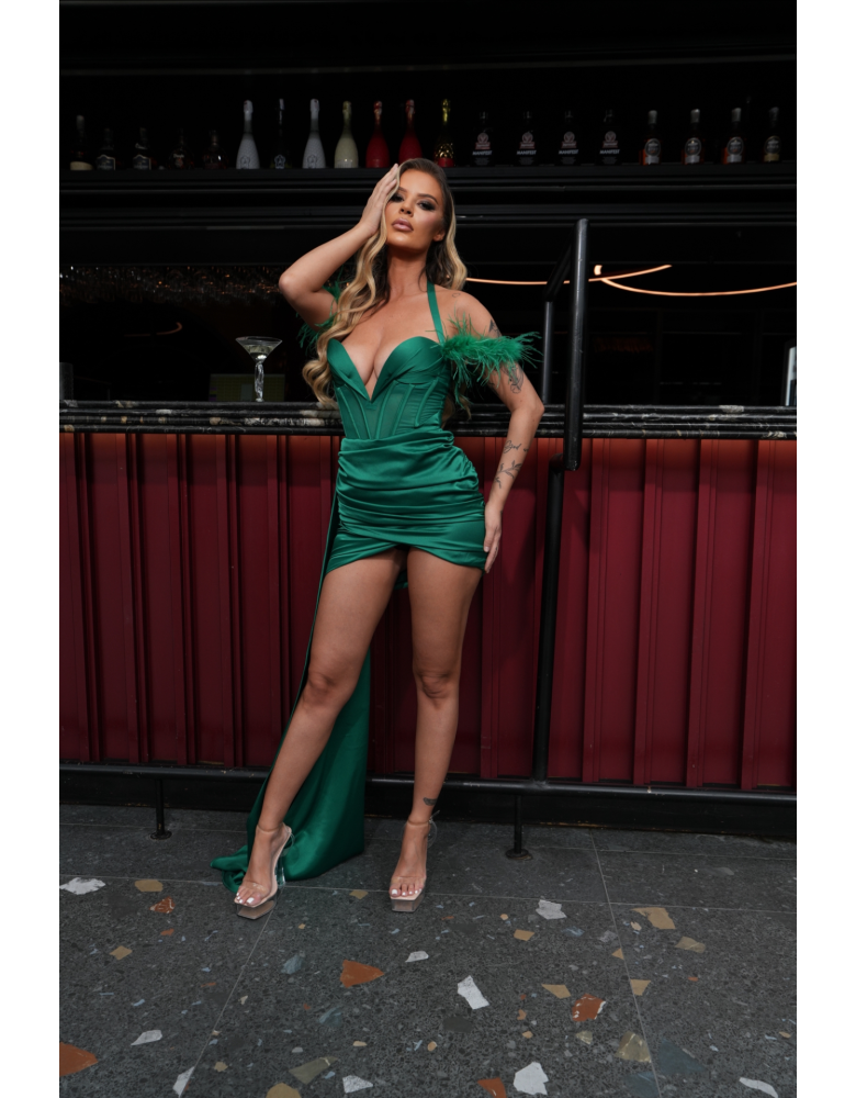 WILMA EMERALD GREEN DRESS