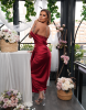STELA BURGUNDY DRESS