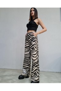 PRINTED LEATHER TROUSERS