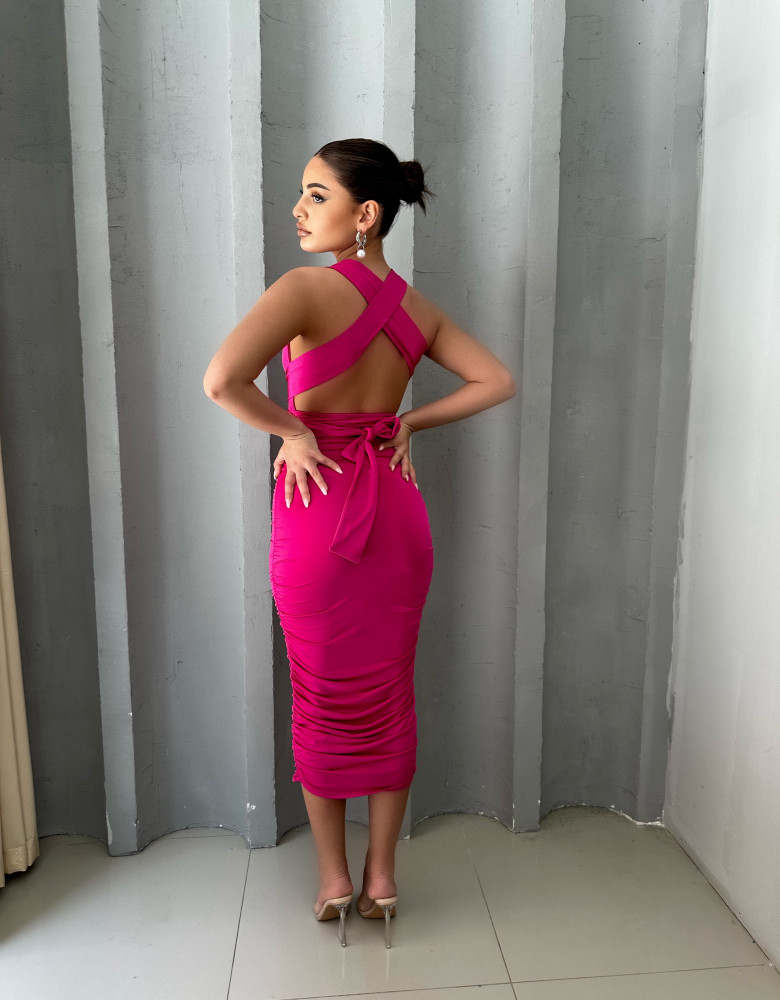 DAPHNE FUCHSIA DRESS