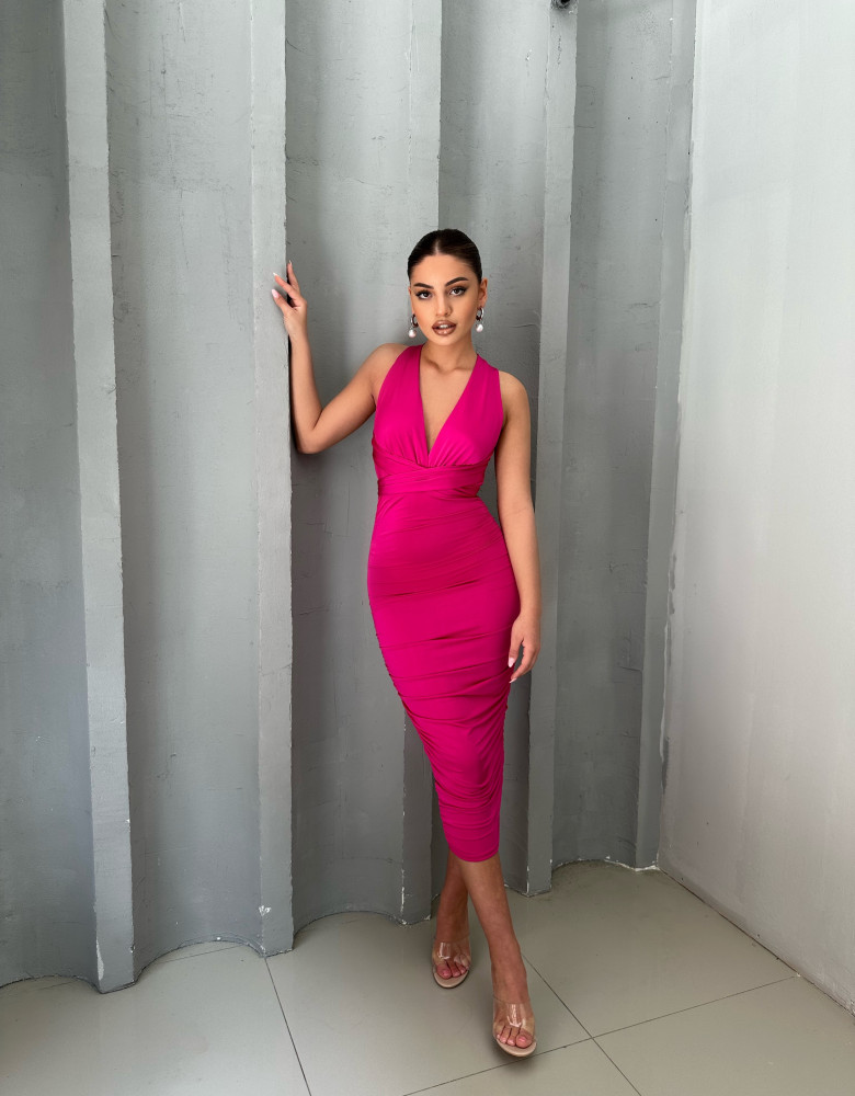 DAPHNE FUCHSIA DRESS