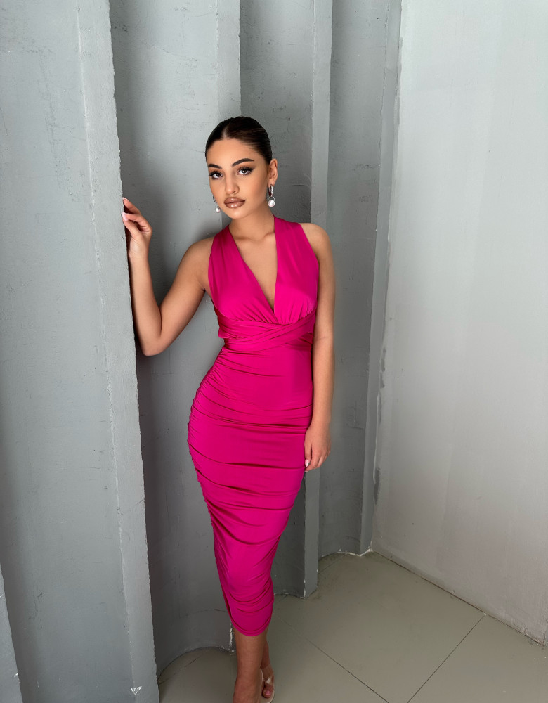 DAPHNE FUCHSIA DRESS