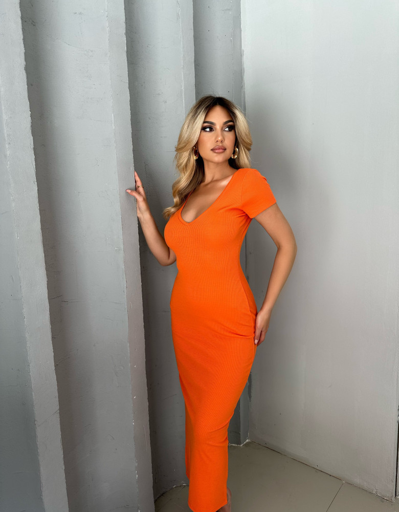 FLORA ORANGE DRESS