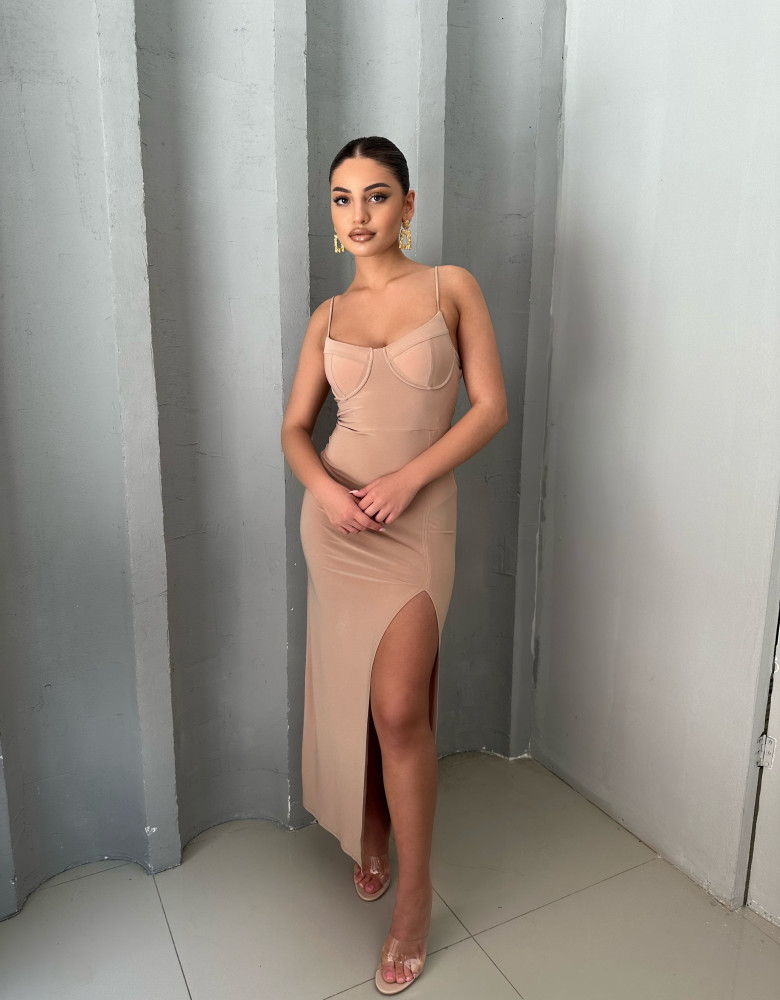 ELIA TAUPE DRESS
