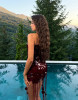 NOMI BURGUNDY DRESS