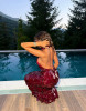 ARIEL BURGUNDY DRESS