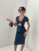 ALAIA DARK BLUE DRESS