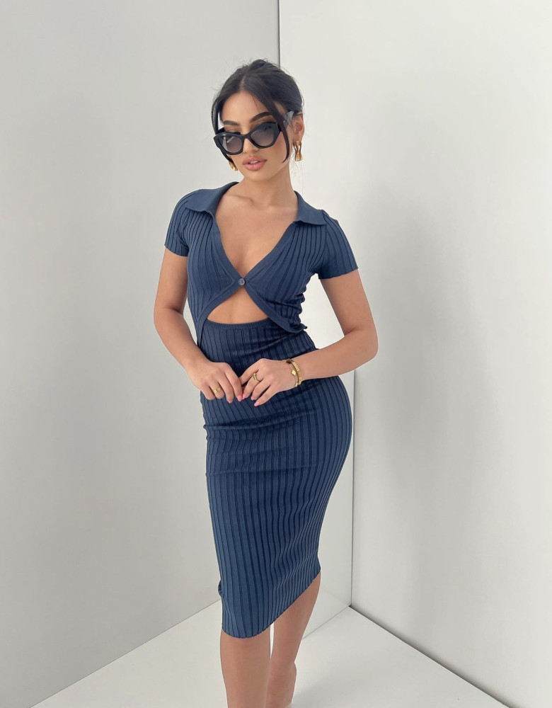 ALAIA DARK BLUE DRESS