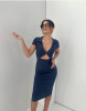ALAIA DARK BLUE DRESS