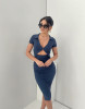 ALAIA DARK BLUE DRESS