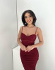 MAIA BURGUNDY DRESS