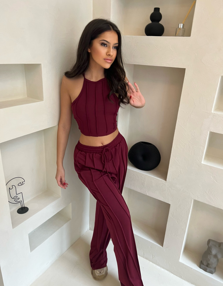 BURGUNDY TRACKSUIT