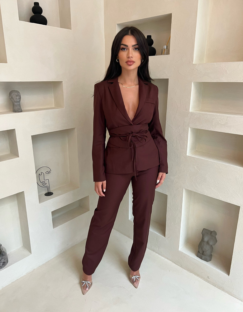 SOLID DARK BROWN SET