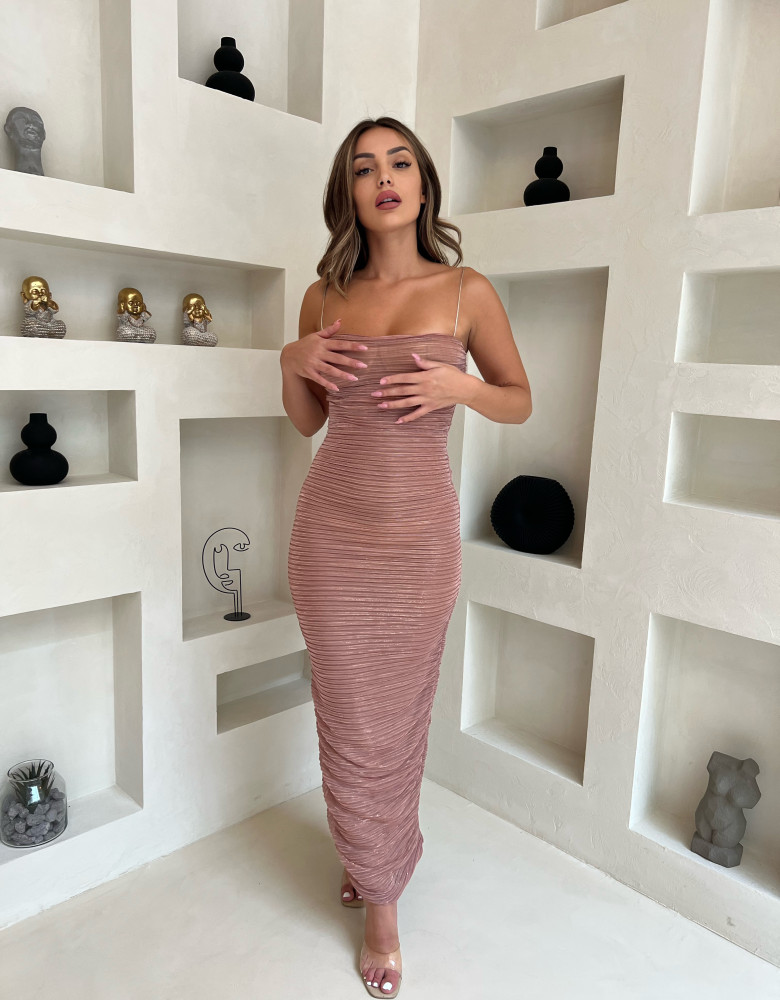 THE GLINT ROSE GOLD DRESS
