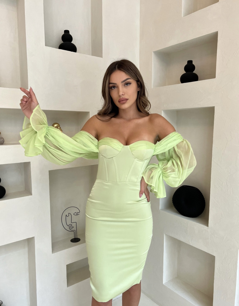 LYDIA LIME DRESS