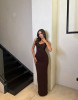 KALINA DRESS - BROWN