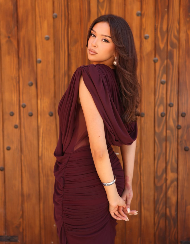 ISADORA DRESS - BURGUNDY