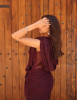 ISADORA DRESS - BURGUNDY