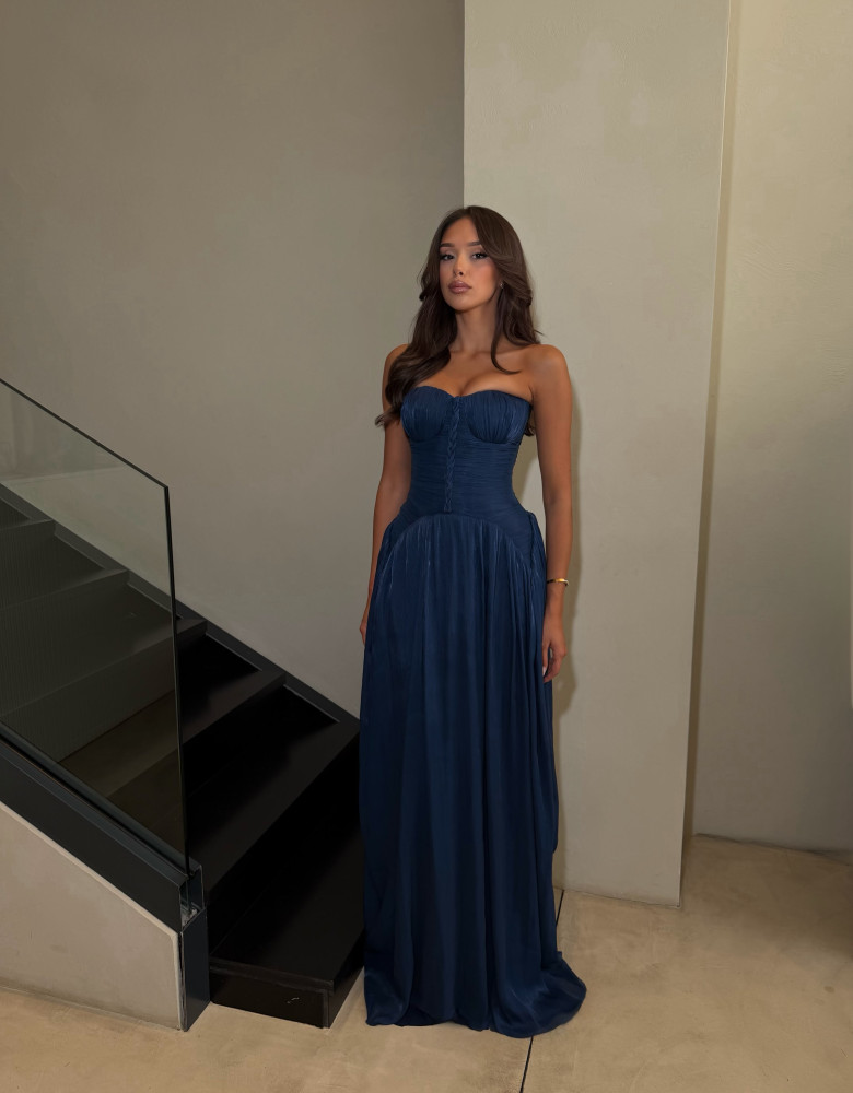 FENELLA DRESS - DARK BLUE