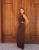 SIENNA DRESS - BROWN